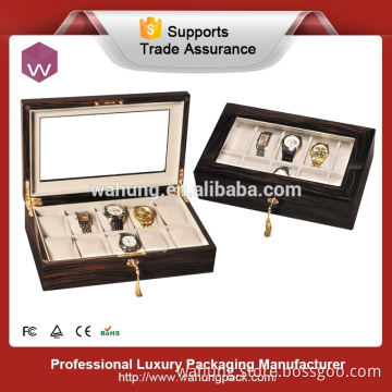 Luxury Wooden Watch packaging & Black 10 slots watch dispaly box